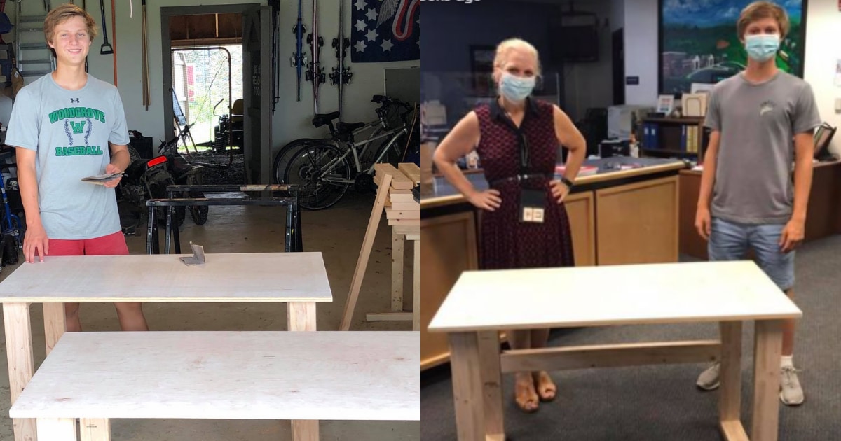 Teen adds a little goodness in the world, builds desks for needy kids