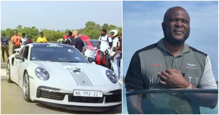 Ibrahim Mahama’s Porsche 911 Turbo S wins fastest car race show in Ghana.