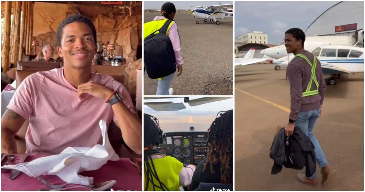 Lady flies boyfriend herself on a helicopter to mark his birthday