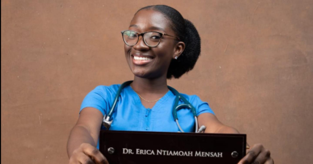 Dr Erica Mensah poses for a photo