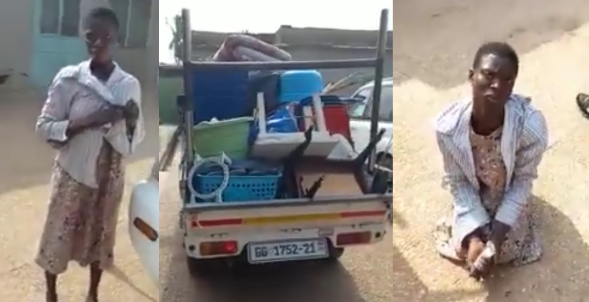 A House help has been Caught Red-handed after Packing Most of Her Employers things Intending to Steal