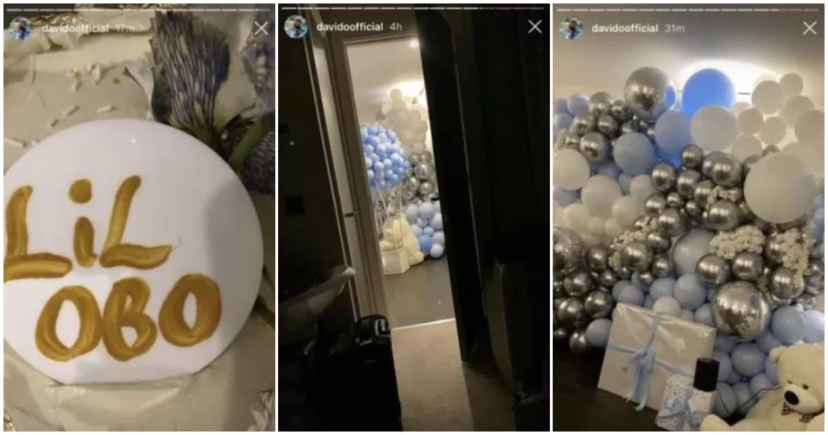 Davido shows off baby gift items as he’s about to welcome his first son (photos)