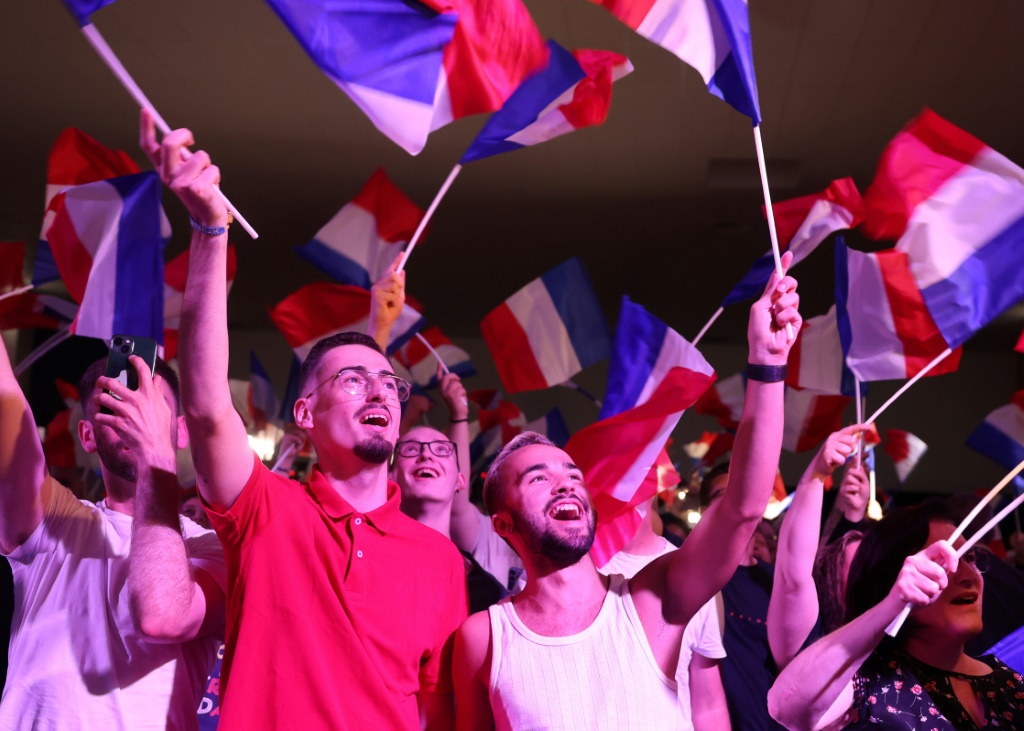 The far-right Rassemblement National (RN) was on course to win the most seats in France's legislative elections but it was uncertain whether it would win an absolute majority