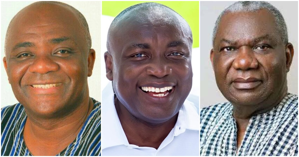 L-R: Francis Addai-Nimoh, Boakye Agyarko and Kwabena Agyepong have picked up forms to contest the NPP presidential primary