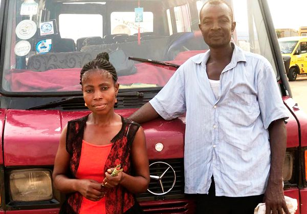 Trotro family business; husband and wife working together