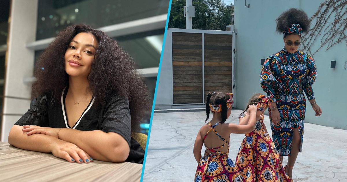 Nadia Buari and her two daughters slay in African print outfits to mark Ghana's Independence Day