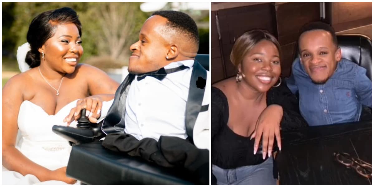Man born with brittle born disorder weds beautiful bride, she shares love story