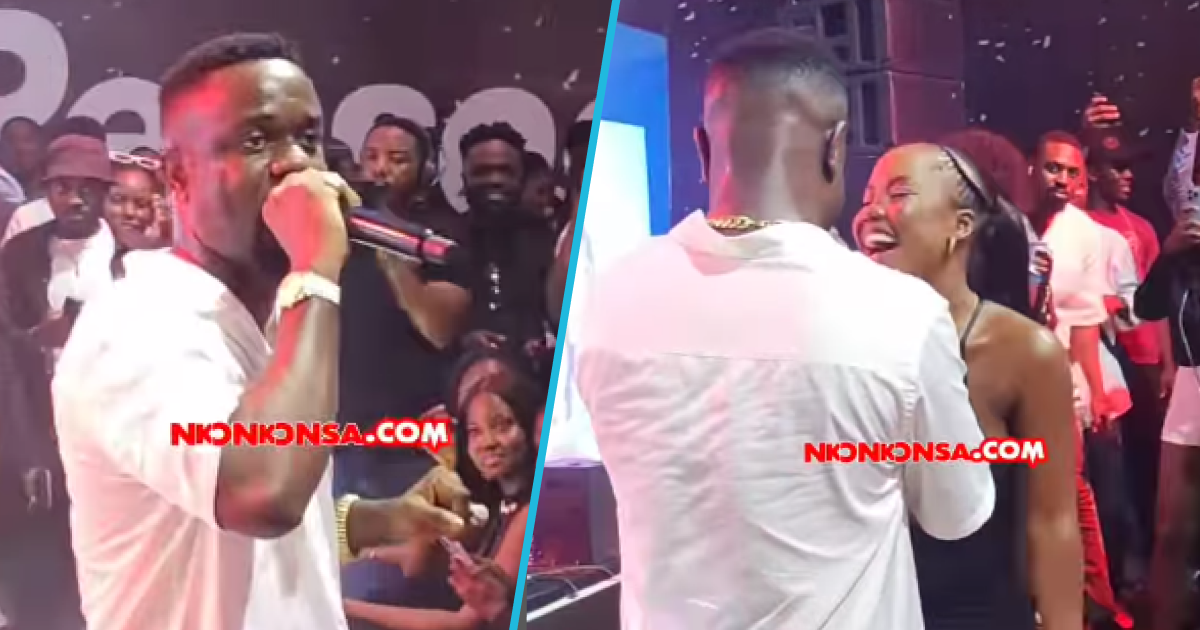 Sarkodie: Rapper vibes with lady as he performs at event, online video trends