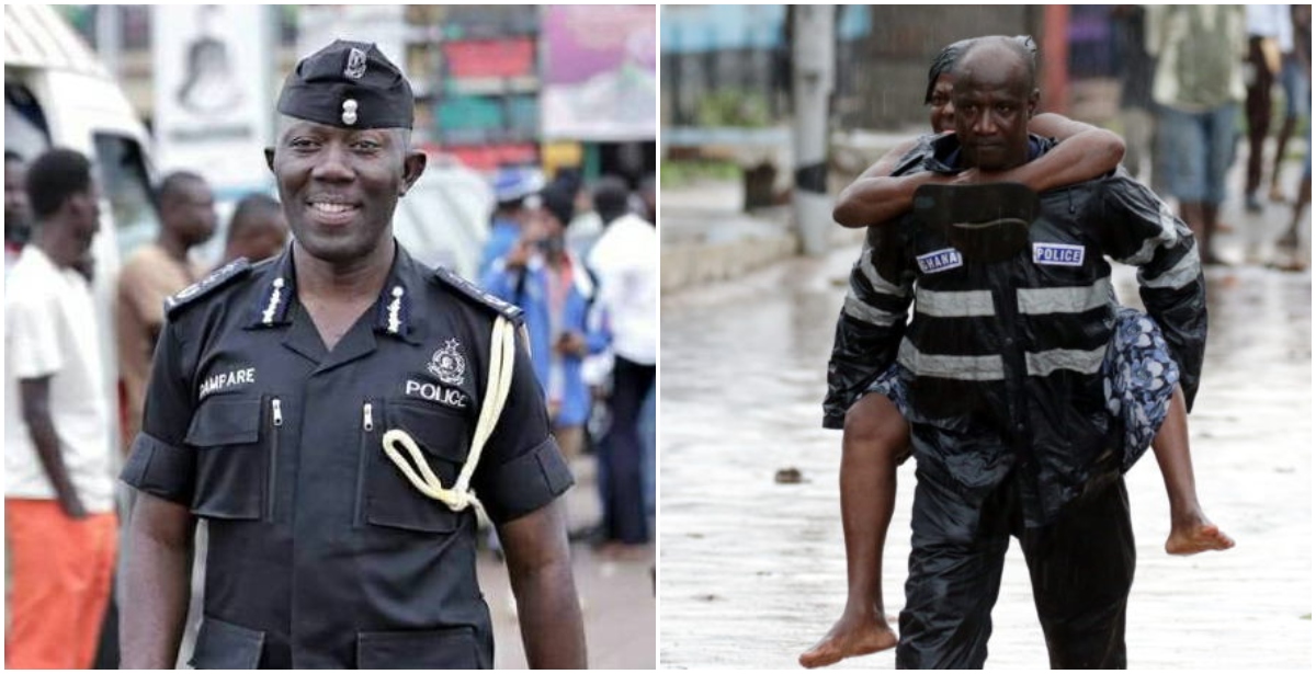 Photo of Ghana's IGP Dampare & Police officer