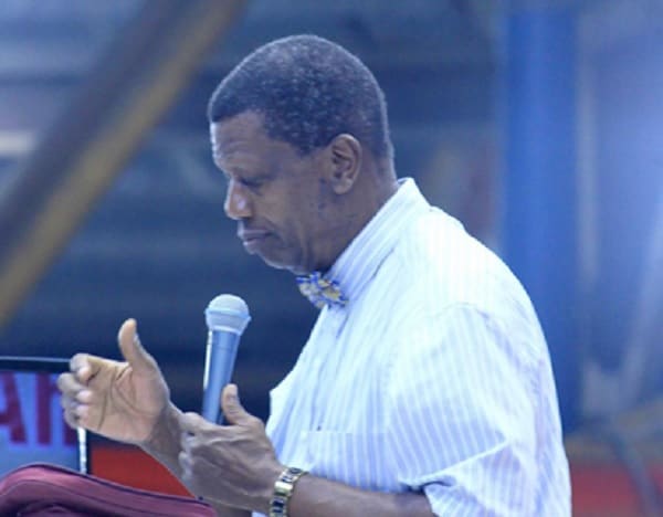 Reactions as Pastor Adeboye tells his son to sack a secretary who excites him