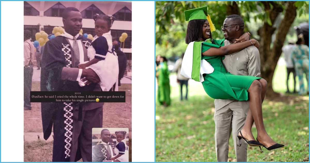 Ghanaian father warms hearts as he lifts daughter on graduation day: "Proud dad"