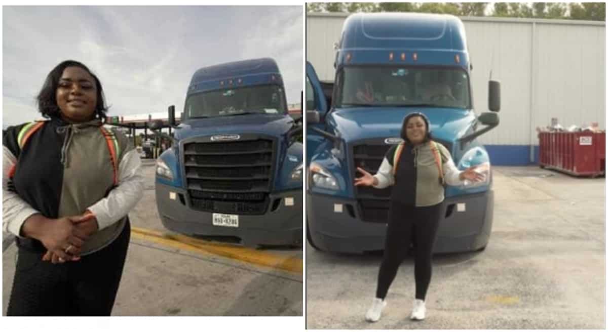 "I'm a girl": 36-year-old lady resigns her teaching job and becomes truck driver, makes N64 million yearly