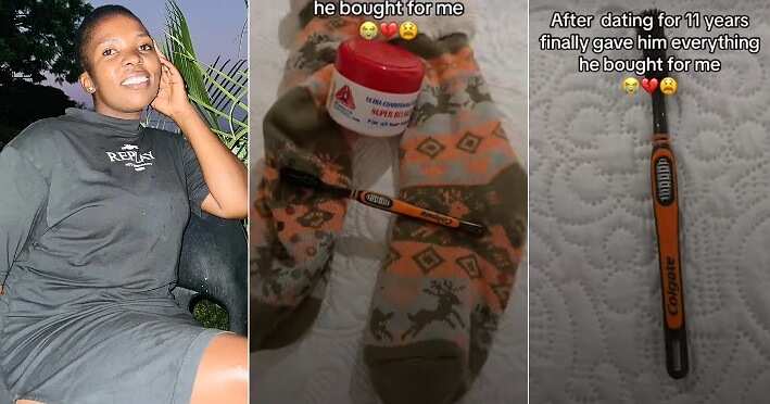 Lady displays gifts she received from boyfriend of 11 years