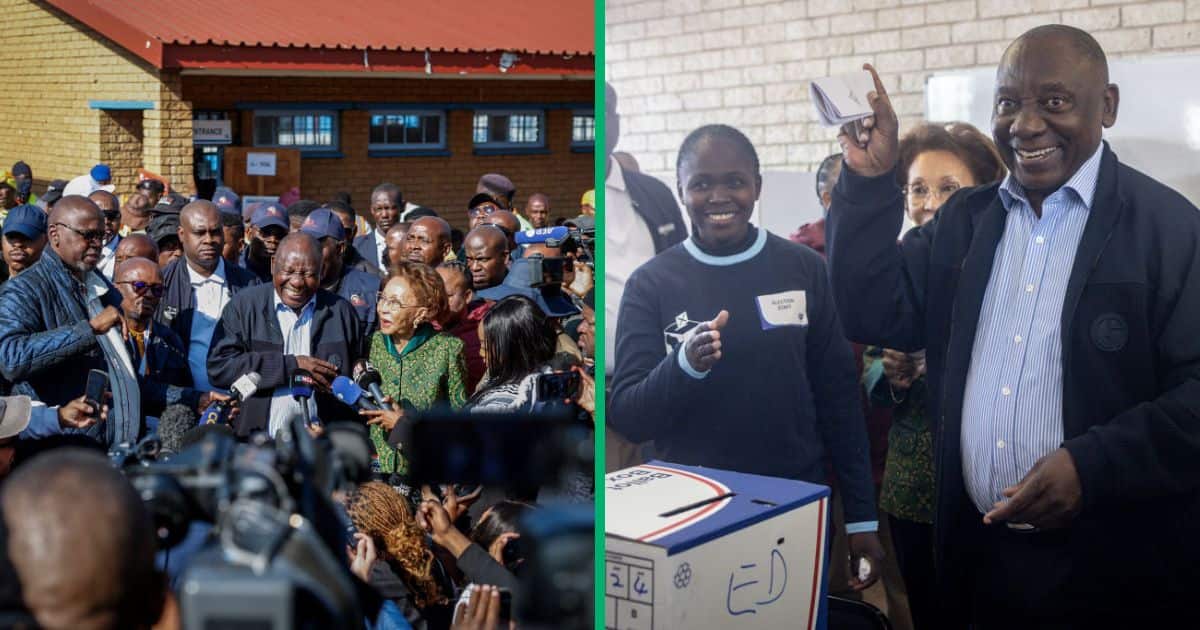 Cyril Ramaphosa voted in Chiawelo in Soweto n Elections Day