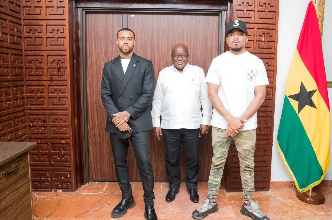 President of Ghana: Vic Mensa Chance The Rapper meets Nana Akufo-Addo