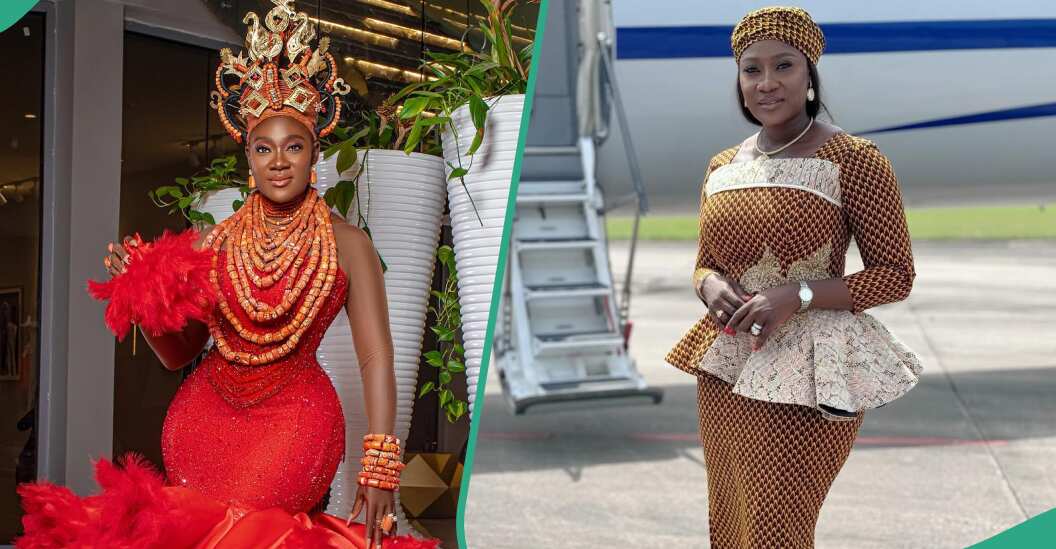 Mercy Johnson-Okojie wearing traditional outfits
