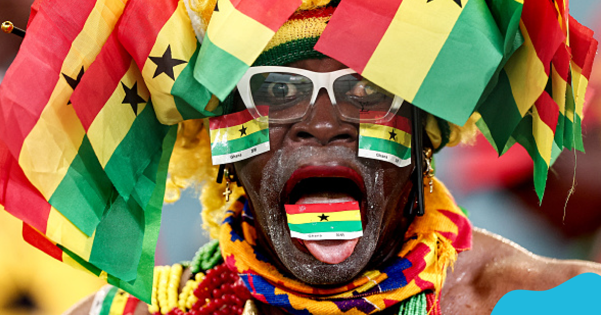 Ghanaian man supporting the Black Stars