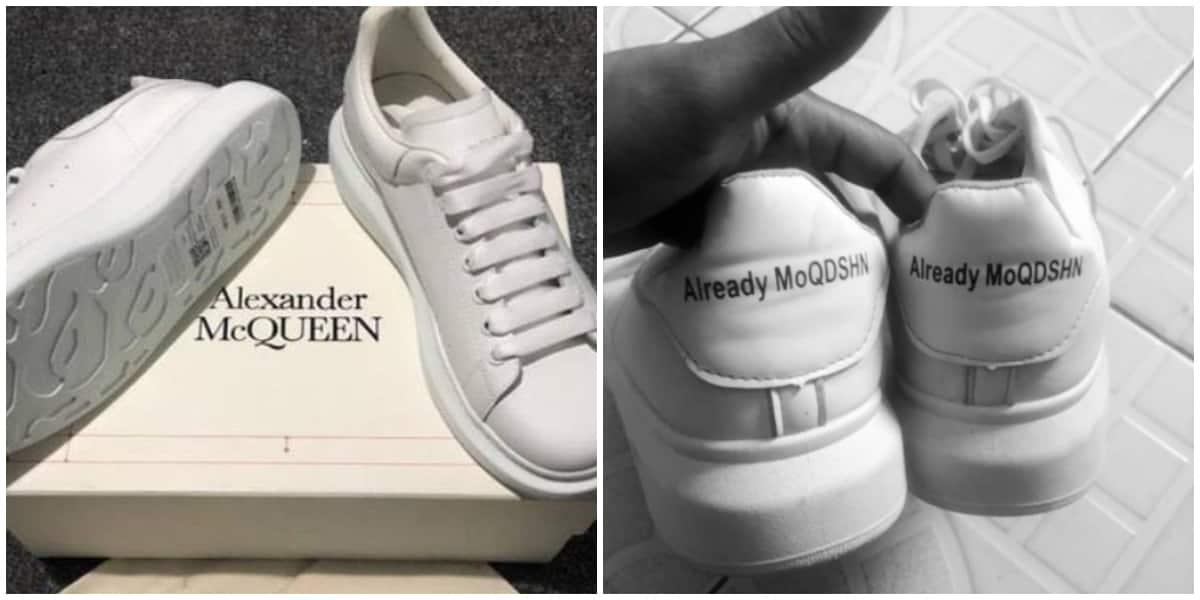 Man left speechless as he shares photos of shoes he got after paying for Alexander McQueen sneakers