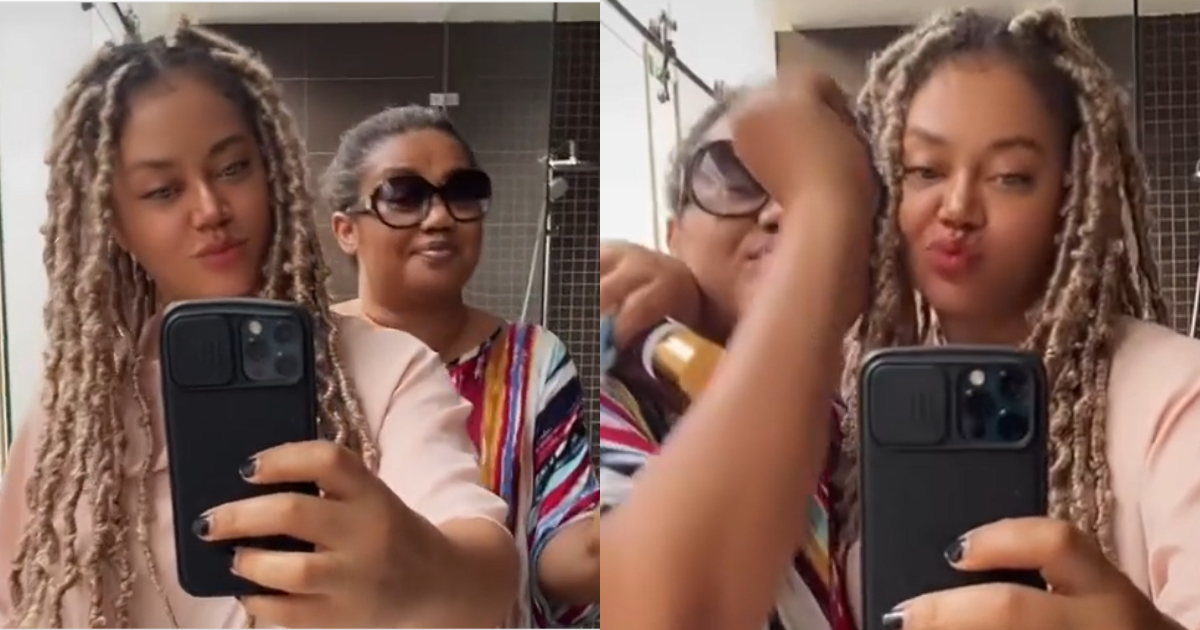 Nadia Buari and Mother Dance Together in Bathroom; Their Ultramodern Shower In Video Wows Fans