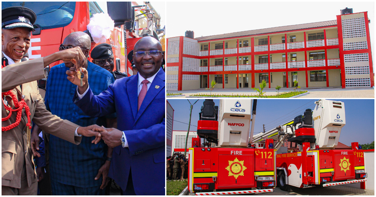 Vice-President Bawumia commissions classroom blocks and others for the Ghana Fire Academy