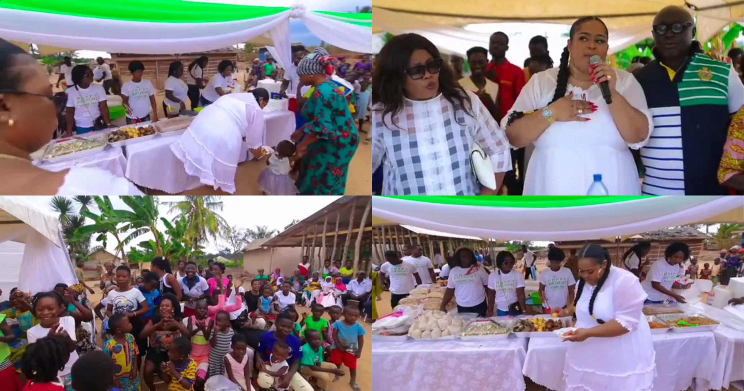 Vivian Jill Lawrence holds birthday party at Tweapease village