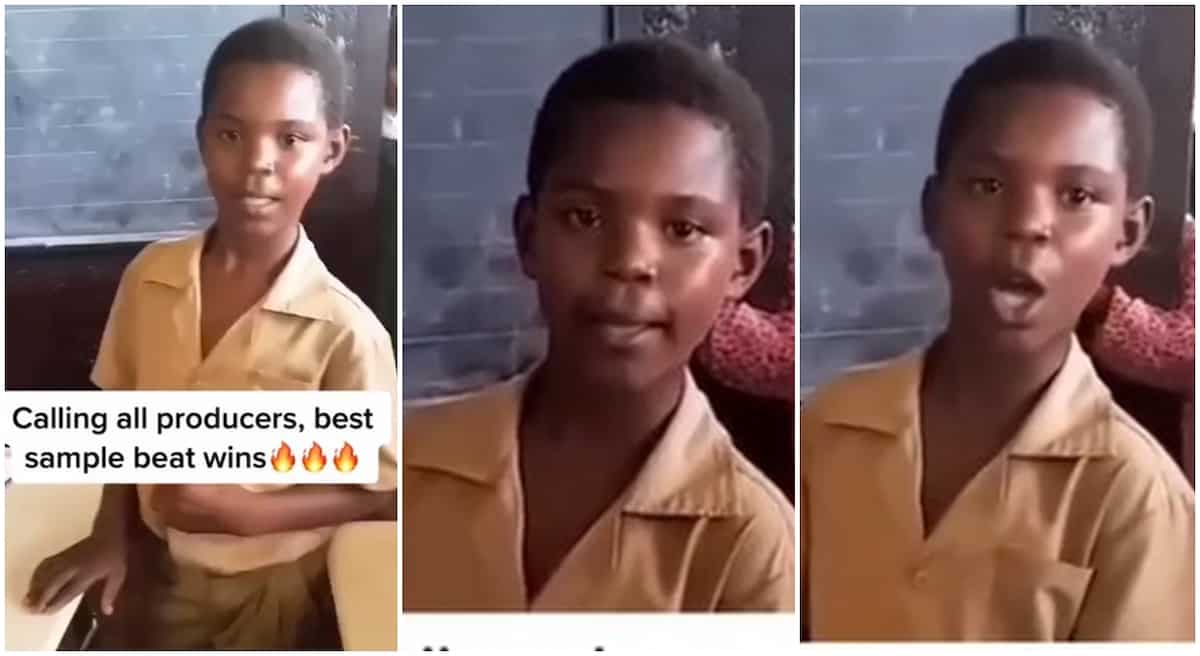 "He sounds like Akon": Young boy in school uniform sings melodiously in class, video of his performance trends
