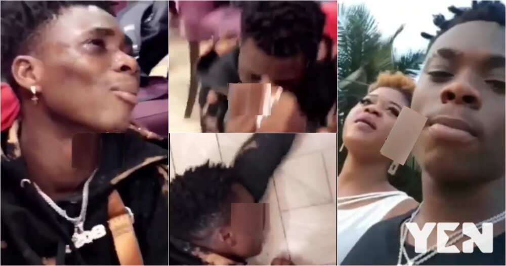 Young man cries in Fante after being dumped by his girlfriend (video)