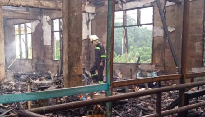 Ghana’s police training school destroyed by fire