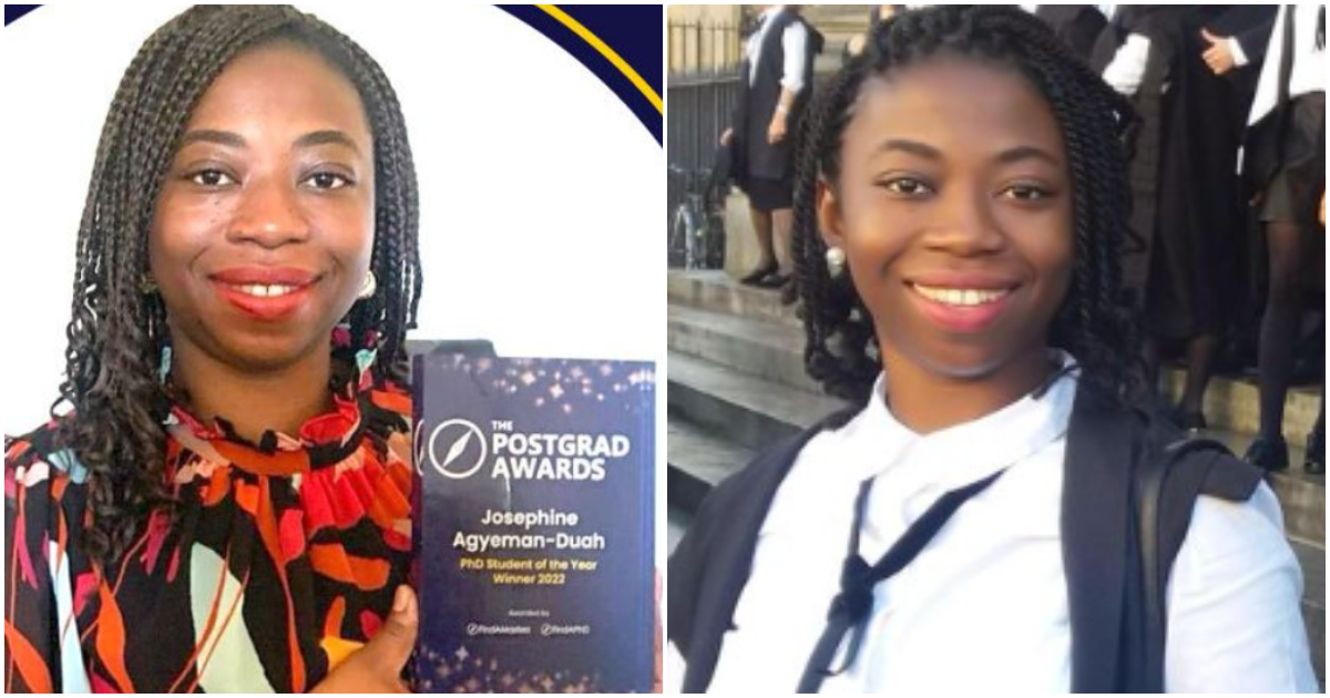 Josephine Agyeman-Duah with award at Oxford University.