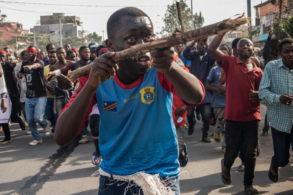 Fear and anger in Goma spilled over at an anti-Rwanda protest on Monday