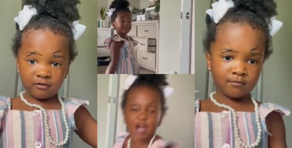 Little girl screams in hilarious video after finally watching her own makeup in mirror
