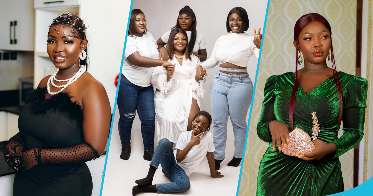 Felicia Osei, her siblings and mum slay in family photo on Mother's Day, photos