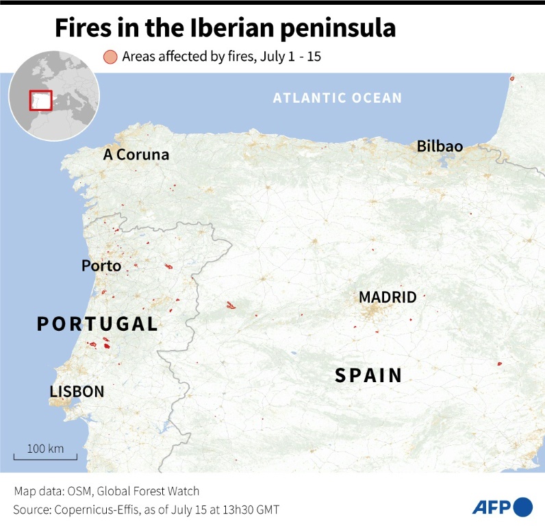Fires in the Iberian peninsula