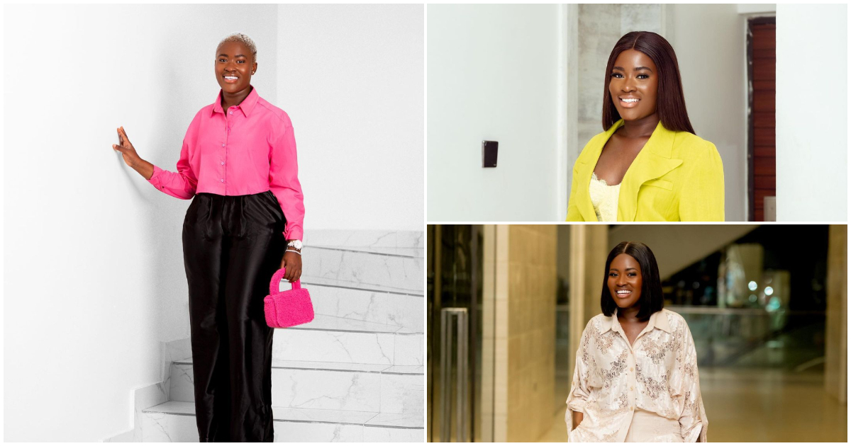 Ghanaian Actress Fella Makafui Gives Out Boss Lady Vibes With Her Stylish Lemon Pants Suit