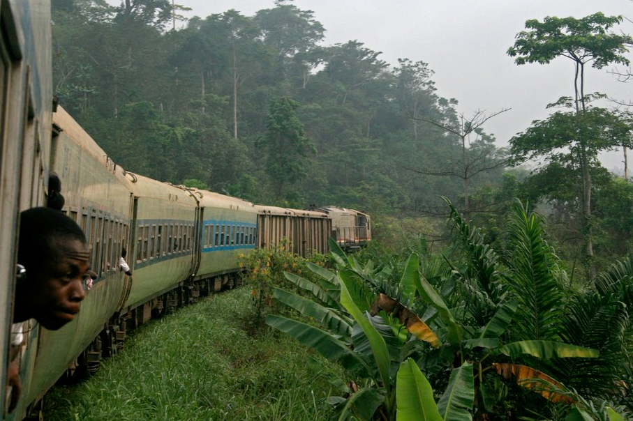 People onboard a train in Takoradi