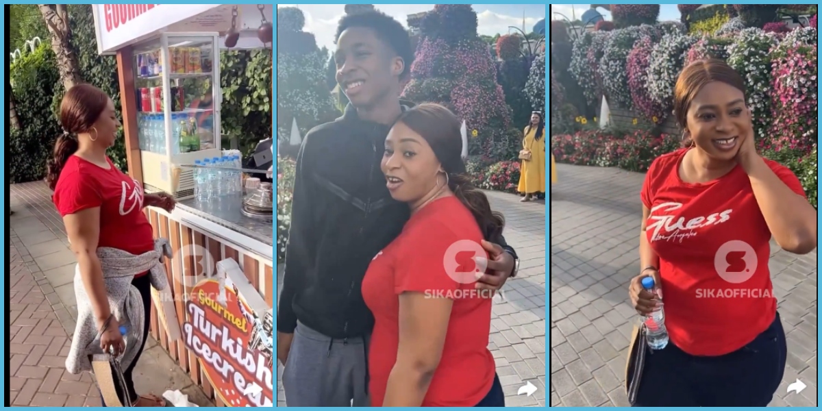 Adwoa Safo Spends Time With Her Son At The Dubai Miracle Garden After NPP Primaries Loss