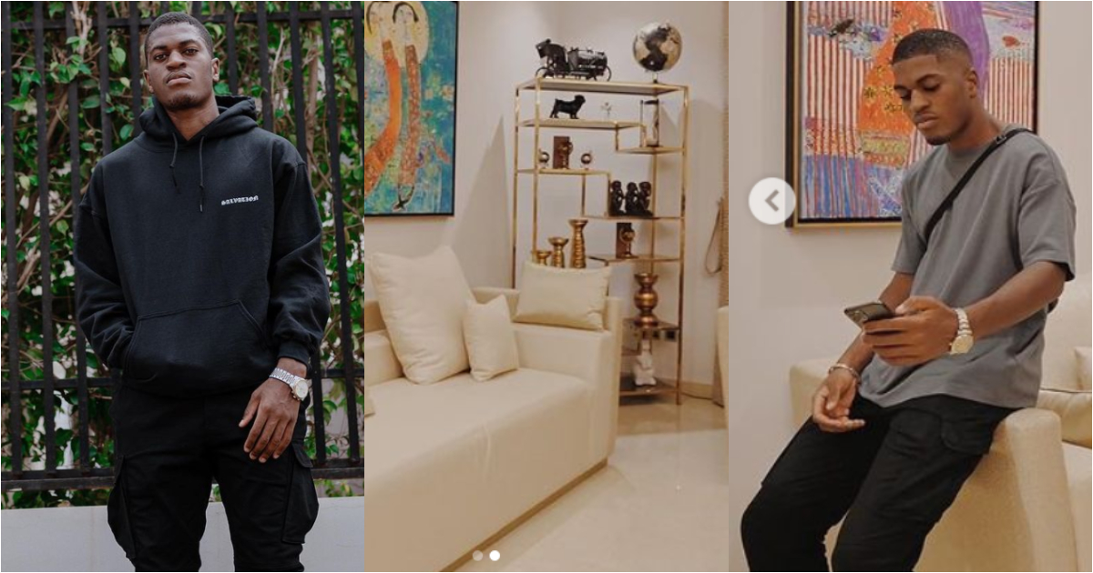 Mahama's son Sharaf shows off expensive living room with lavish paintings in photos