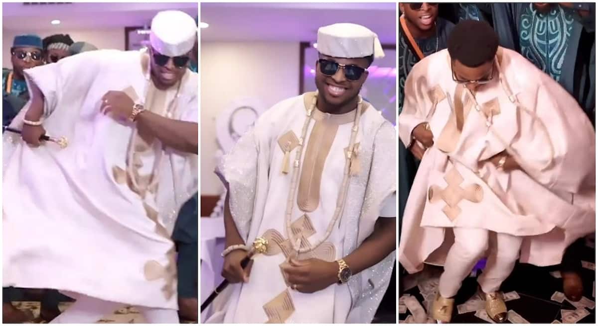 Nigerian groom dances to First Time in America by Naira Marley.
