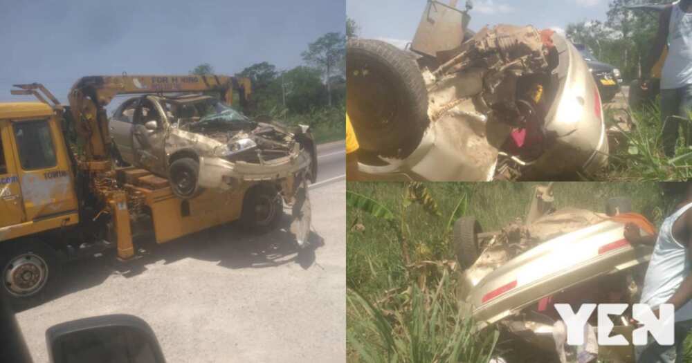 COVID-19: Family involved in accident while fleeing Accra lockdown (photos)