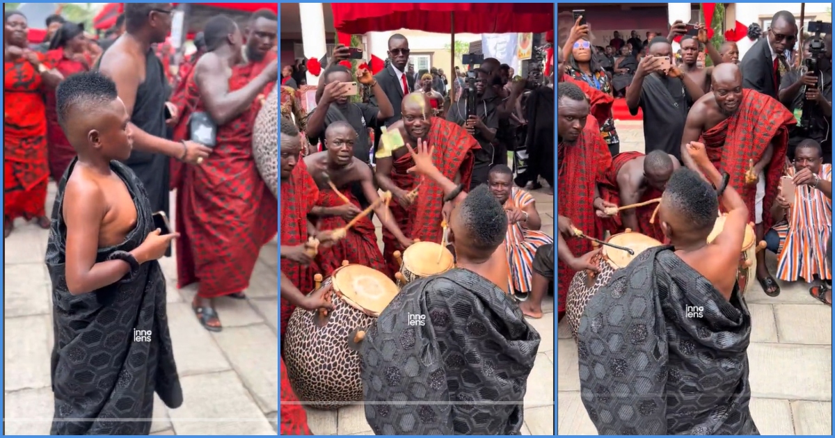 Yaw Dabo sprays GH¢30 on cultural drummers at one week observation