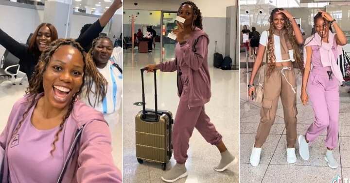 Lucky Nigerian lady flies to Europe without paying a dime, video stuns many