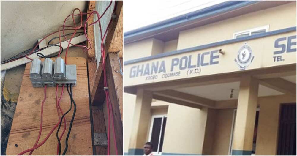 Illegal connection at the Osu police barracks.