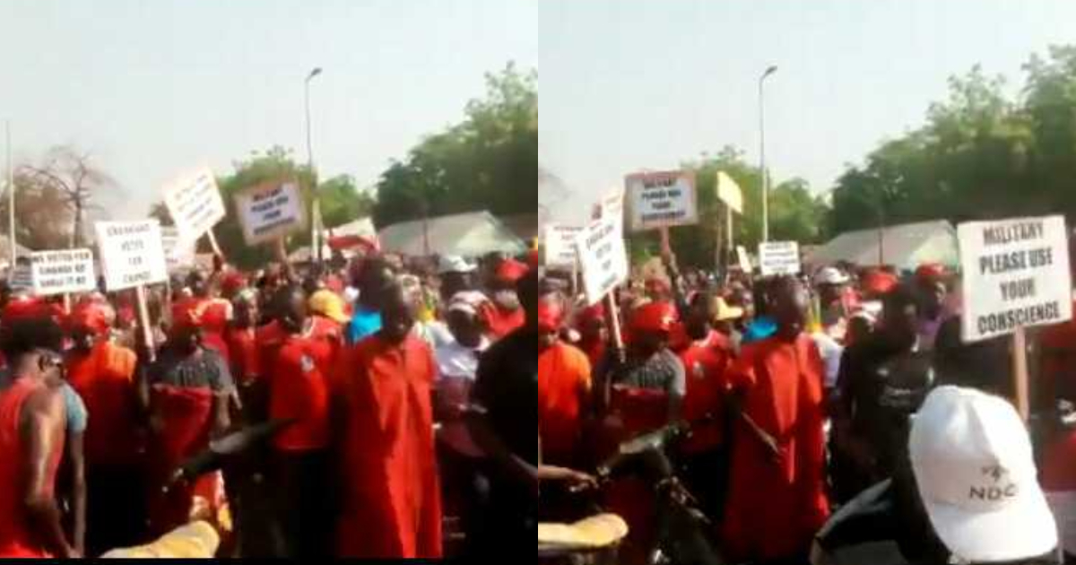 NDC demonstrations: Scores of supporters mass up to protest election 2020 declaration in Tamale