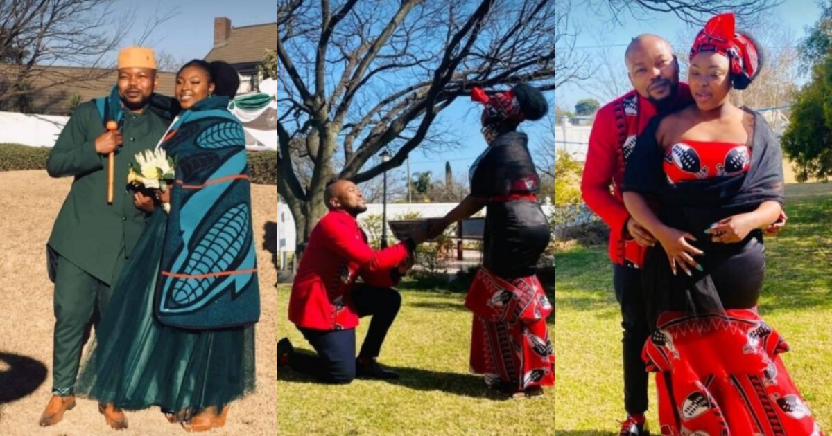 Mzansi wowed by these pics of a young couples traditional wedding