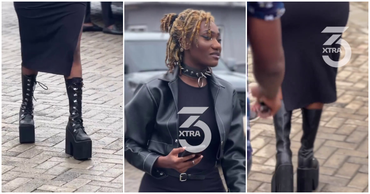 Wendy Shay in platform boots at TV3