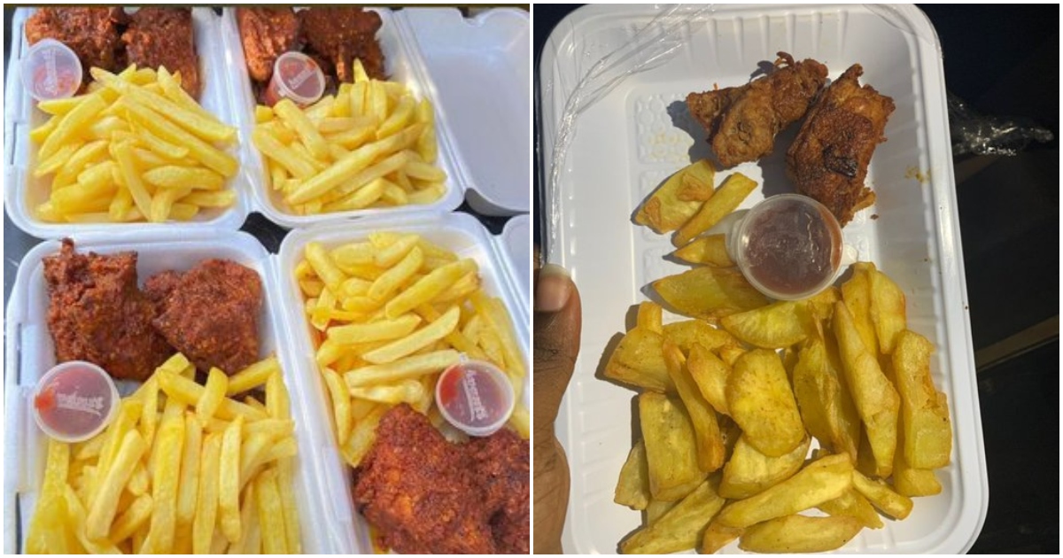 Party scatter: Lady orders nice-looking food and gets something completely different; photos causes stir