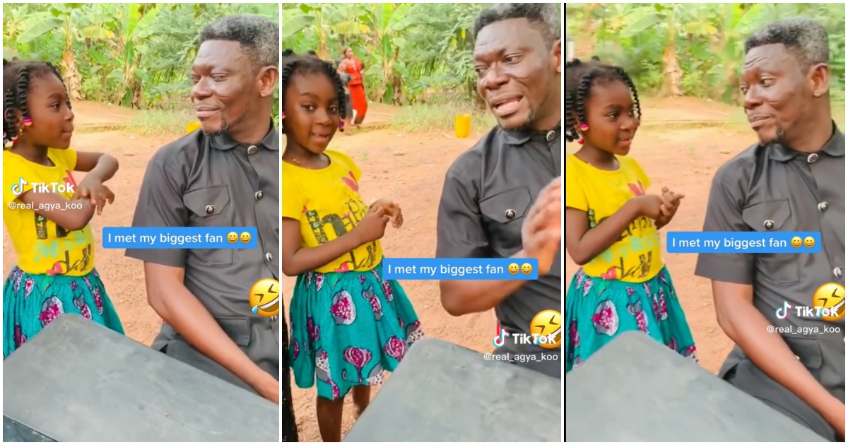 Agya Koo: Little Girl Approaches Veteran Actor And Asks Why He Was Not Appearing On Her TV Set In Cute Video
