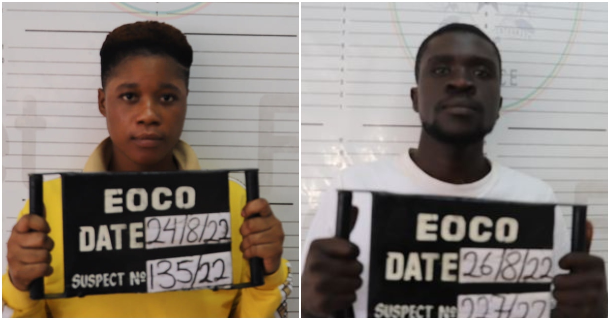 Linda Abakah and Solomon Ofosu arrested by EOCO