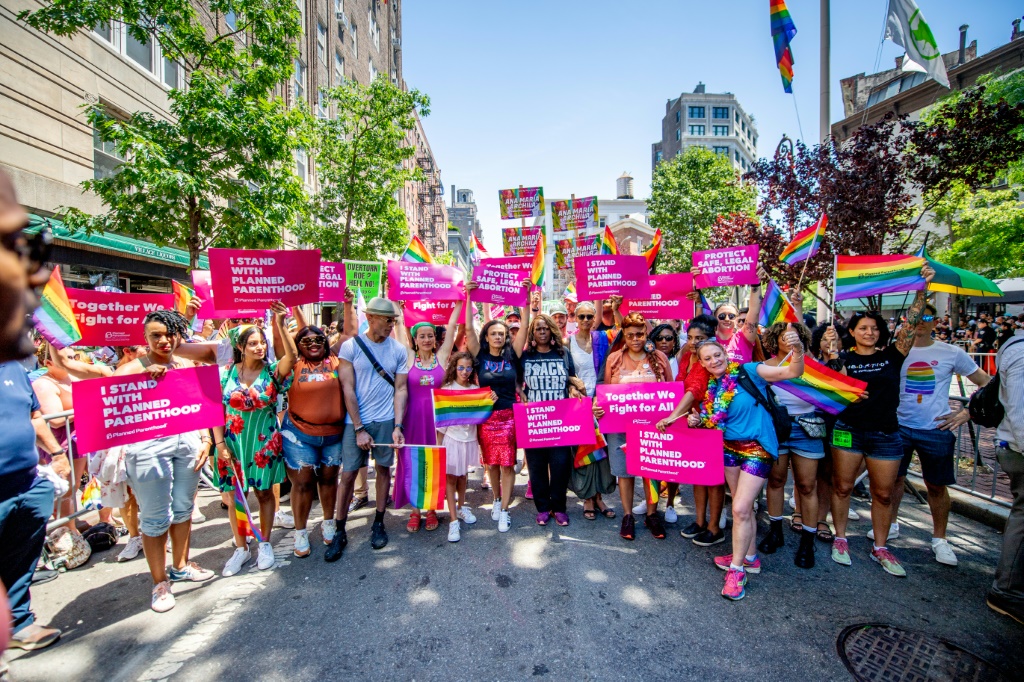 Reproductive rights group Planned Parenthood took part in the parade, which took place under the shadow of a recent US Supreme Court ruling on abortion