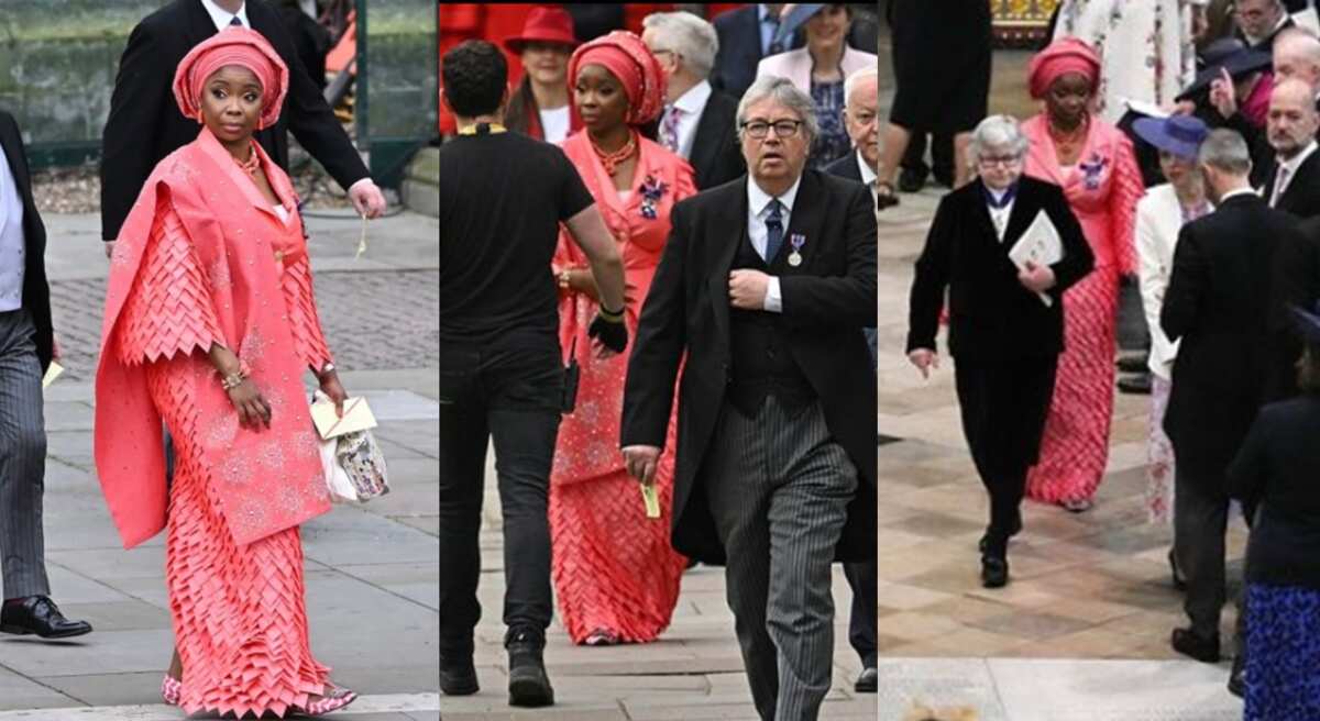 Photos of a Nigerian woman at the coronation of King Charles III.